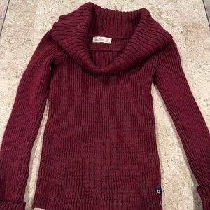 Maroon Hollister cowl neck sweater